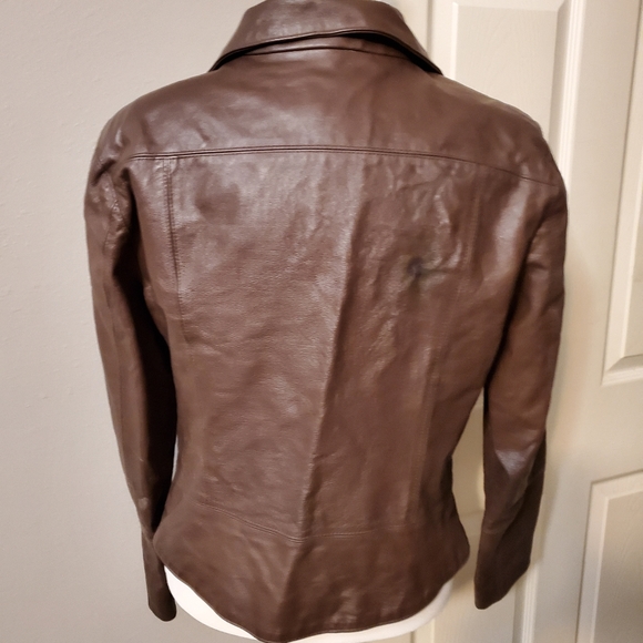100% Leather Maroon Jacket - Picture 3 of 6